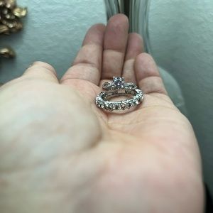 Two costume jewelry engagement rings. Not sterling.